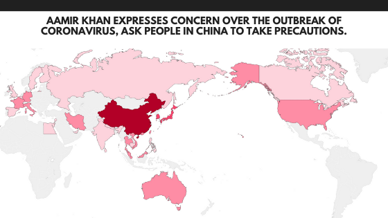 Aamir Khan expresses concern over the outbreak of Coronavirus, ask people in China to take precautions.
